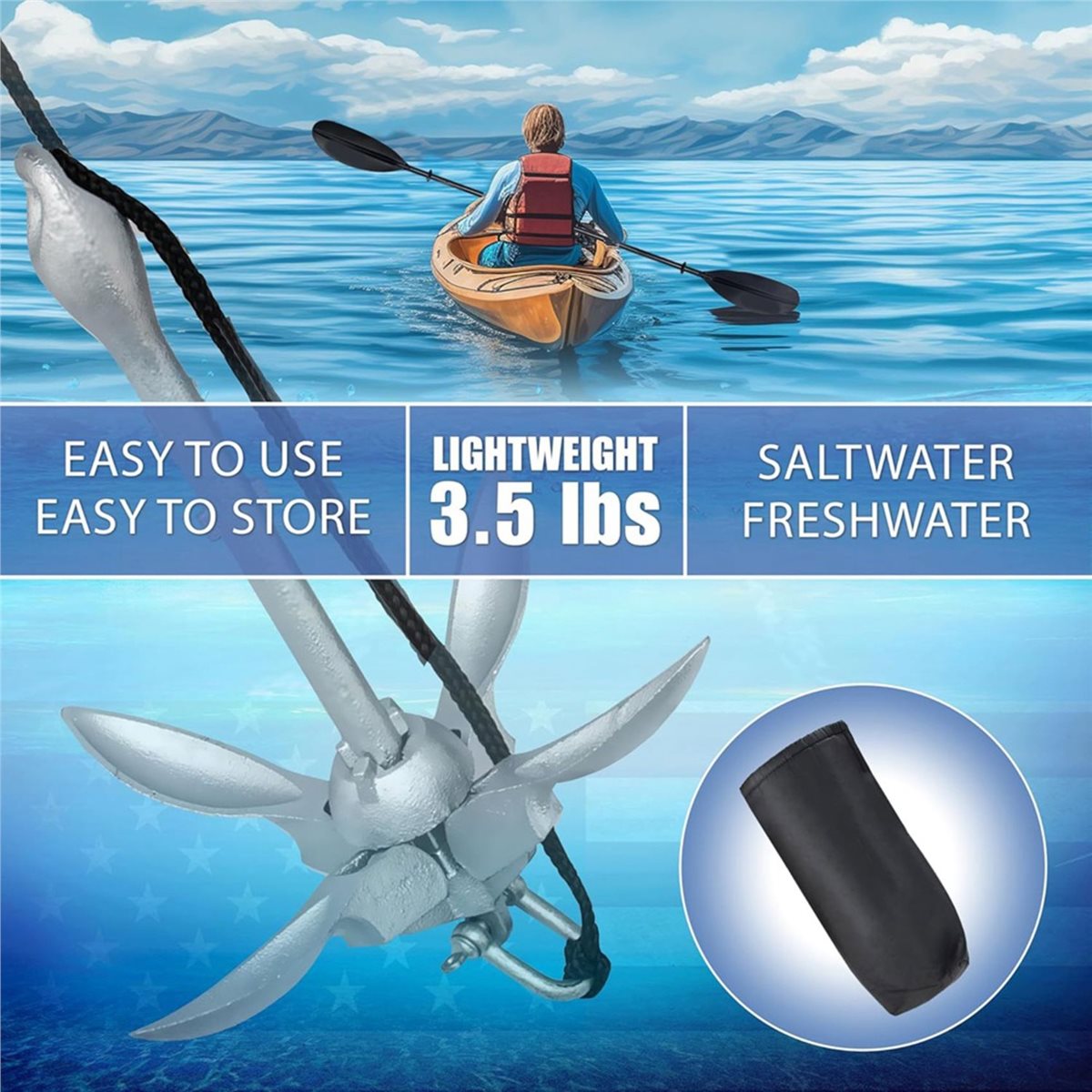 Fishing Kayak Anchor - Grande réduction sur l'ancrage de kayak,