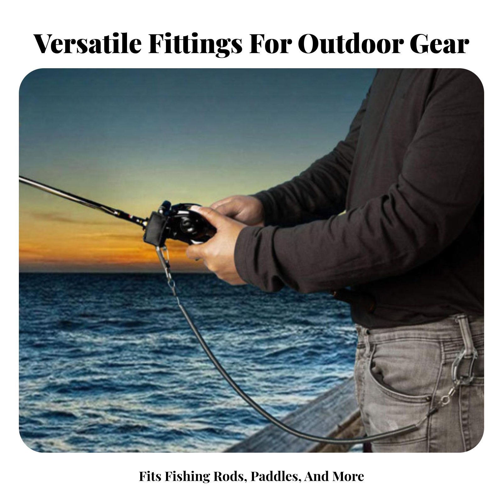 Laisse de pêche rétractable et - Fishing Kayak Paddle Leash avis et prix