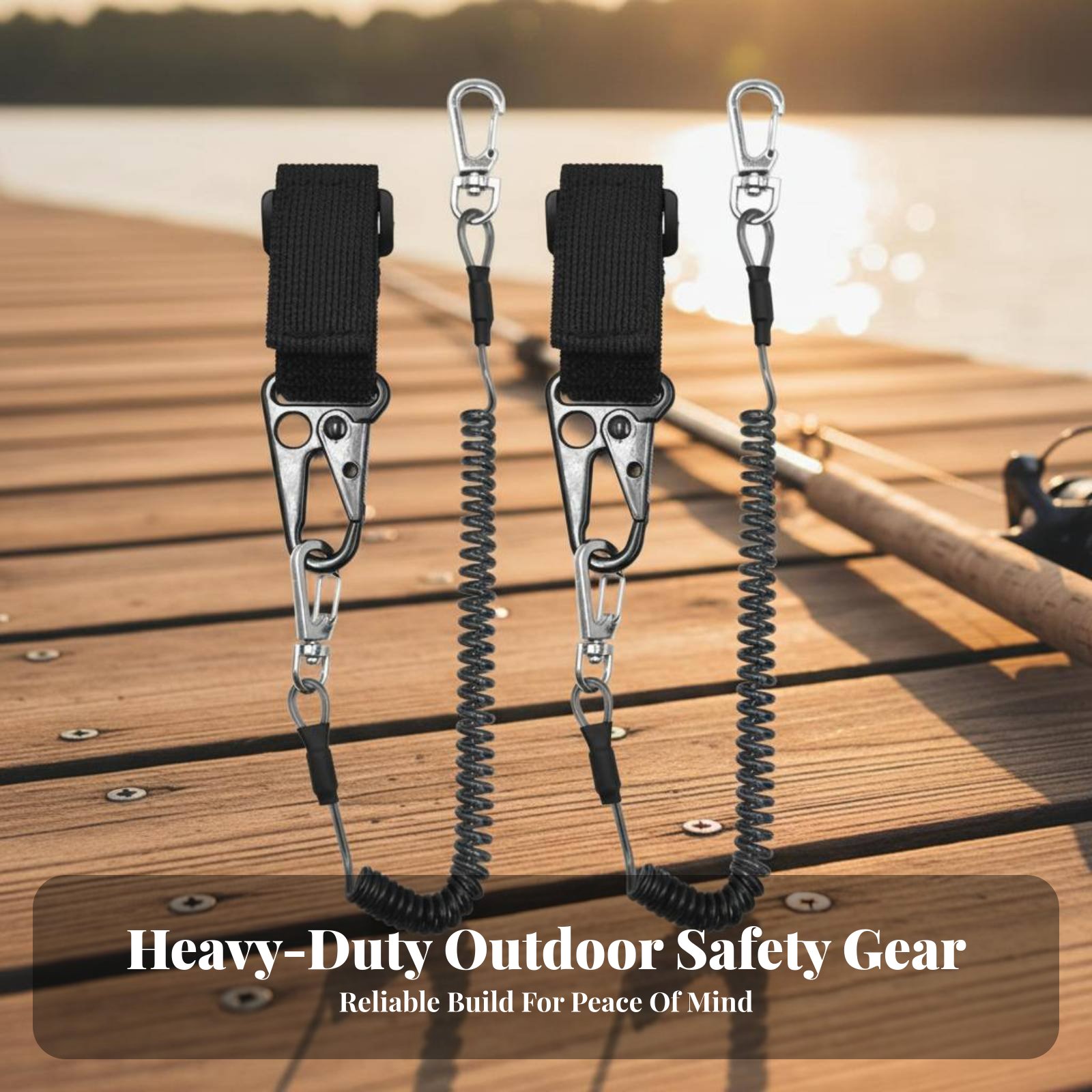 Laisse de pêche rétractable et - Fishing Kayak Paddle Leash avis et prix
